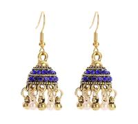 Ethnic Retro Geometric Turkish Jhumka Earrings Indian Jewelry Bell Tassel Earrin-3#