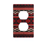 Ethnic Stripes Unbreakable Polycarbonate Switch Plate-1 Gang Screwless Wall Plate for Home Office