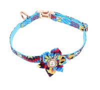 Ethnic Style Adjustable Flower PET Collar for Cats and Dogs Nylon | Quick Release Buckle, Comfortable Daily Wear, Party Use, Flower Accessory, Suitable for PET
