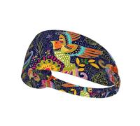 Ethnic Style Birds Elastic Exercise Headband for Sports & Workouts
