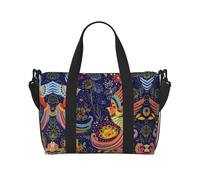 Ethnic Style Birds Printed Women's Tote Bag Portable Crossbody Bag Suitable for Gym Workouts Commuting and Travel