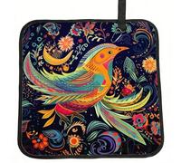 Ethnic Style Birds Sitting Pad Lightweight Waterproof Folding Seat Pad Compact Portable Camping Seat Mat Memory Foam Travel Seat Cushion for Hiking, Picnics, Outdoor 15.8 x 15.8 in