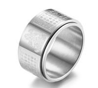 Ethnic Style Buddhist Titanium Steel Rotating Ring, Fashionable Buddhist Stainless Steel Rotating Ring