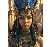 Ethnic Style Diamond Art Painting Kits, DIY 5D Diamond Painting Kits for Adults, Full Round Drill Diamond Art Egyptian Woman 60x80cm/24x32inch, Crystal Arts Crafts for Home Wall Decor Gifts -YZ1390