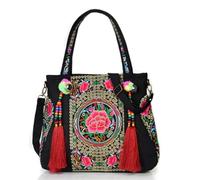 Ethnic Style Fashion Embroidery Travel Leisure Bag Features National Shoulder Bag(Color-02)