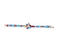 Ethnic Style PET Collar with Flower Accessory for Dogs and Cats | Nylon Build, Adjustable Quick Release Buckle, Comfortable Wear, Wedding and Christmas Use for Pets