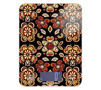 Ethnic Style Regular Floral Patterns Baking small food scales 11lb/0.18oz, 5kg/5g digital scale grams and oz with 4 unit for Soap Making roasting Espresso (Batteries not Included)