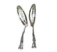 Ethnic style retro cool feeling cool and agile tassel hair clip BB clip with broken hair clip in front of the forehead, side cli(Silver Plated)