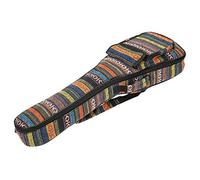 Ethnic Style Ukulele Bag, 4 - String Guitar Carrying Case with Double Shoulder Strap, Thickened Cotton Interior, for Soprano Concert Ukulele and Small Acoustic
