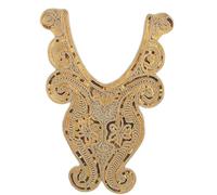 Ethnic Styles Embroidered Lace Collar Neckline Appliques with Sequins Sew On Patches for Parties and Weddings Dress Embroidered Collar Appliques