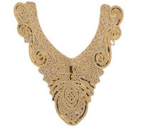 Ethnic Styles Embroidered Lace Collar Neckline Appliques with Sequins Sew On Patches for Parties and Weddings Dress Embroidered Collar Appliques