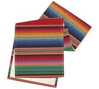 Ethnic Table Runner Day of Dead Striped Tablecloth for Home Picnic Party Dining Room Kitchen Decor