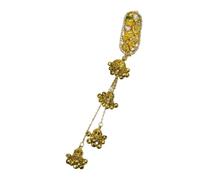 Ethnic Tassels Hair Clip with Rhinestones Shaping Side Barrette for Minority Costume Cultural Event Fashionable