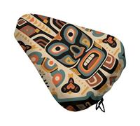 Ethnic Totem Bike Seat Cushion Waterproof Bicycle Seat Cover with Drawstring Comfort Dustproof Rain Proof Protection Bike Seat for Outdoor Most Bicycles Mountain Road Bikes