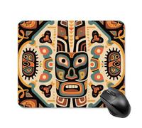 Ethnic Totem Mouse Pad Square Mouse Mat Non-Slip Rubber Base Mousepad Wireless Mice Mat for Gaming, Office & Home, Waterproof Mouses Mats for Laptop/Desktop 20 * 25cm