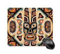 Ethnic Totem Mouse Pad Square Mouse Mat Non-Slip Rubber Base Mousepad Wireless Mice Mat for Gaming, Office & Home, Waterproof Mouses Mats for Laptop/Desktop 25 * 30cm