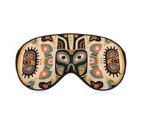 Ethnic Totem Sleep Mask for Women Men, Soft Eye Mask with Adjustable Strap for Sleeping, Light Blocking Travel Blindfold for Nap Comfortable Eye Cover for Home Office