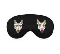 Ethnic Tribal Dog Head Soft Eye Mask Cover Effective Shading Blindfold Comfort Sleep Mask with Elastic Adjustable Strap