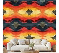 Ethnic Tribe Geometric Shape Wall Paper Native American Indian Self-Adhesive Wallpaper 250x175 cm Boho Style Non-Woven Wall Stickers for Living Room Bedroom Mural Decoration Removable Poster zw225x