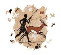 Ethnic Tribe Personalized Jigsaw Puzzles, 141 Pcs Wooden Jigsaw Puzzle Tiger Head Shape Puzzle Gift