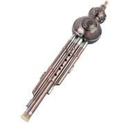 Ethnic Wind Instrument Metal Copper-plated Hulusi B Flat/C Key Professional Playing Type Gourd Flute Professional Hulusi (Color : B flat)