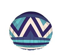 Ethnic Zigzag Shower Cap Water Repellent Bath Hat Reusable Durable Elastic Polyester for Men Women 4.3x10.6 Inch