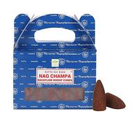 ETHNICITI Satya Genuine Nag Champa Backflow Incense Cones - 24 Cones 1 Pack (Nag Champa)