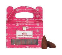 ETHNICITI Satya Genuine Nag Champa Backflow Incense Cones - 24 Cones 1 Pack (Rose)