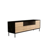 Ethnicraft Blackbird media unit Black oak-Black metal legs