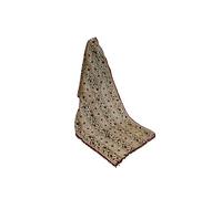 EthnicVibes Pom-Pom chiffon dupatta with chanderi work Indian embroidery & lace border stole chunni, Phulkari 3, One Size