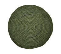 Ethno Boho Decor Jute Rug Abrila Round 80Cm Green