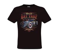Ethno Designs Rat Trap - Men`s Hot Rod T-Shirt - Old School Rockabilly Vintage Shirt Retro Style - Regular Fit Black