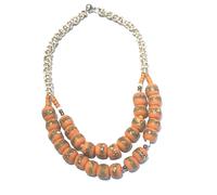 Ethnos Barcelona - Double round beaded choker. Length: 40 cm.