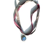 Ethnos Barcelona Labradorite Pendant Necklace Silver 43cm