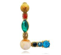 ETHOON Letter Brooch Pins Initial Colorful Rhinestone Resin Brooch for Women Crafts Breastpin Gold A-Z, Rhinestone, alloy