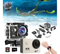 Ethos Waterproof Camera, Ethos Waterproof Action Camera, CáMara Deportiva 4k, 1080p Action Camera, Waterproof Camera Underwater, Portable Cycling Hd Digital Waterproof Camera With Wifi (White)