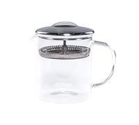 ethoz® Glass Tea Brewer - Premium Loose-Leaf Infuser, Borosilicate Chamber, Stainless Steel Strainer, 14 fl.oz. / 400 mL, Minimalist Design, Sustainable & Easy to Clean