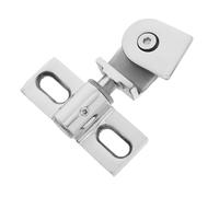 ETHZZLE 1 Set Heavy Duty Shower Glass Door Pivot Hinge Stylish Dual Directional Design for Flexible Access Stainless Steel Construction Enhanced Water Sealing Includes Screws and Wrench
