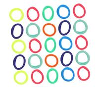 ETHZZLE 100pcs Rubber Bands High Elasticity Hair Ties for Ponytails Braids Curly Hair Metal Stretchy for Adults and Mixed Colors