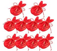 ETHZZLE 10Pcs Drawstring Lavender Sachet Bags Empty Pouch for DIY Scented Sachets Red Bags Portable Fragrance Holders for Wardrobe Car Home Jewelry Organizer and
