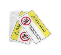 ETHZZLE 10pcs PVC Mechanical Warning Stickers Self-adhesive Safety Decals for Industrial Equipment High-visibility Safety Labels Preventing Door Opening During Machine Operation
