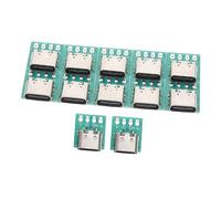 ETHZZLE 12pcs Usb c Connector Board Diy Pcb Module Fast Charger Usb c Cable Compatible Receptacle Adapter