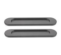 ETHZZLE 2 pcs Oval Aluminum Alloy Sliding Door Pulls Recessed Flush Handles for Barn Doors Adhesive Installation Smooth Surface