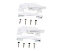 ETHZZLE 2 Sets Zinc Alloy Sash Locks Durable Window Theft Locks for Home Security Stylish Cam Latch for Sliding Windows Easy Installation White Design