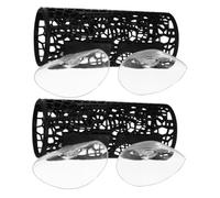 ETHZZLE 2pcs Betta Fish Tunnel Hideaway for Aquarium Black Fish Tank Decor with Resting Cave and Swim Through Shelter Suitable for Betta Shrimp Habitat Natural