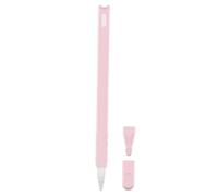 ETHZZLE 2Pcs Cartoon Cat Head Silicone Cover for Pencil Gen Soft Protective Pen Case with Nib Caps Compatible Stylus Accessory in Pink and Mint