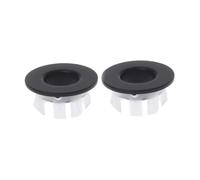 ETHZZLE 2pcs Ceramic Sink Overflow Ring Caps Antique Black Sink Hole Cover for Bathroom Basin Accessories Compatible Standard