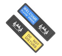 ETHZZLE 2pcs Door Sign Prompt Please Knock Sign Conference Number Soliciting Office Privacy Sign Reminder Privacy Door Your Name Tags Disturb before Cubicle Door Privacy Stop Acrylic