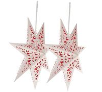 ETHZZLE 2pcs Festival Hollow Out Paper Lantern Covers Star Shaped Lampshades for Home Decoration for Weddings Christmas Birthday Parties and Celebrations