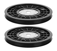 ETHZZLE 2pcs Fitness Equipment Pulley Wheel for Exercise Bike Replacement Drive Belt Disc Low-friction Quiet Cycling Pulley for Home Gym Stationary Bikes